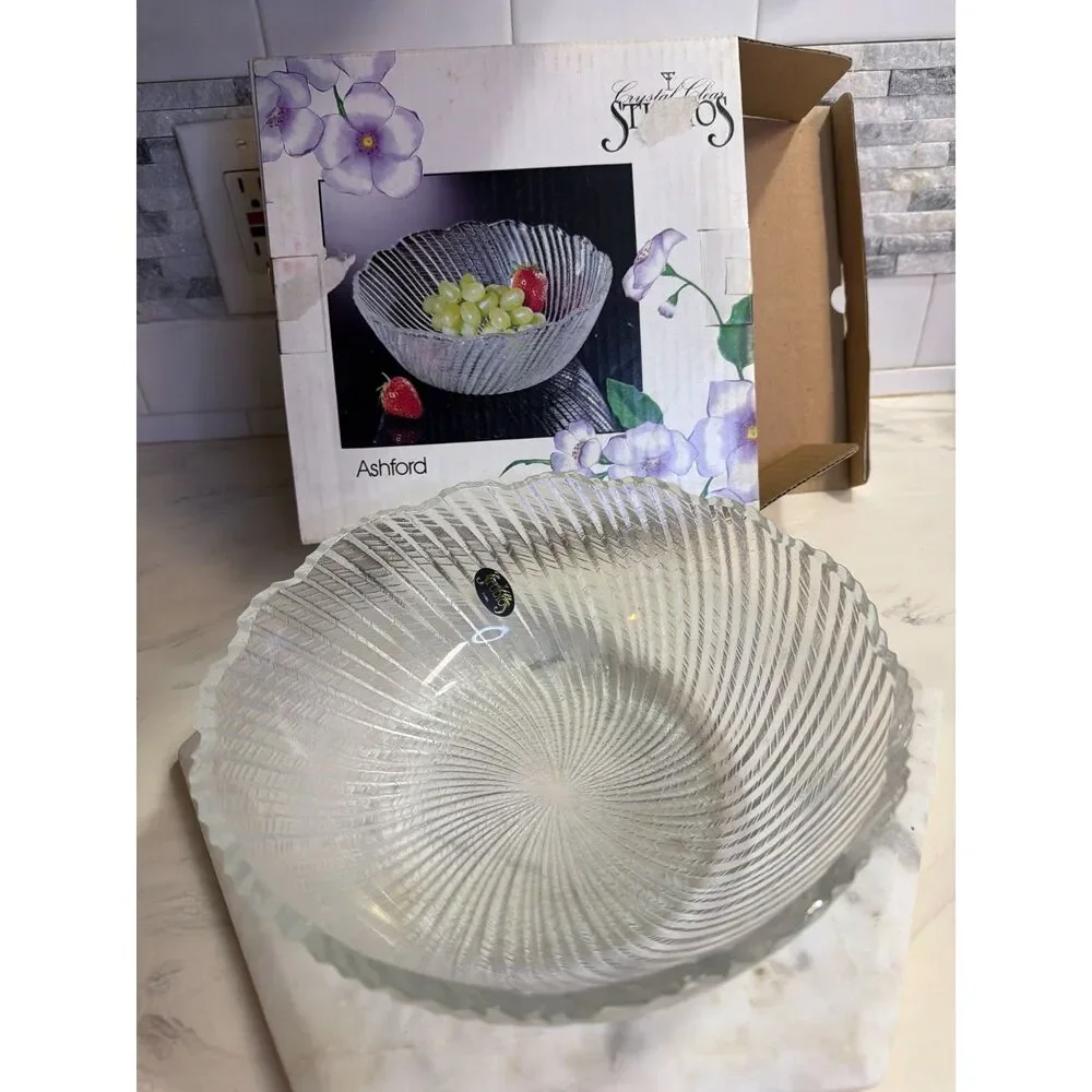 Vintage Ashford Pattern Glass Bowl produced by Crystal Clear Studios